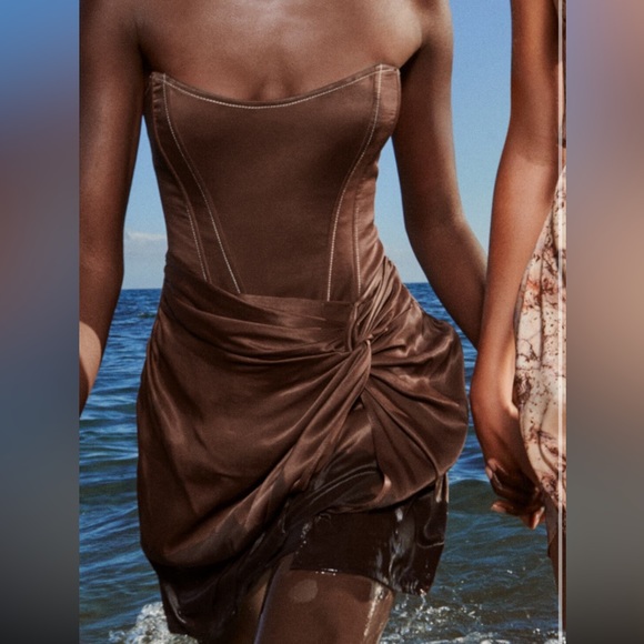 Zara Top Sticked Draped Dress - Picture 7 of 8